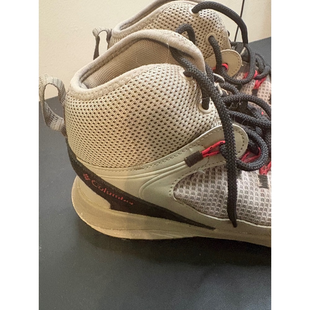 Columbia Mens BM0155-005 Waterproof Hiking Boots Grey Black Red Size 10 - Picture 3 of 7